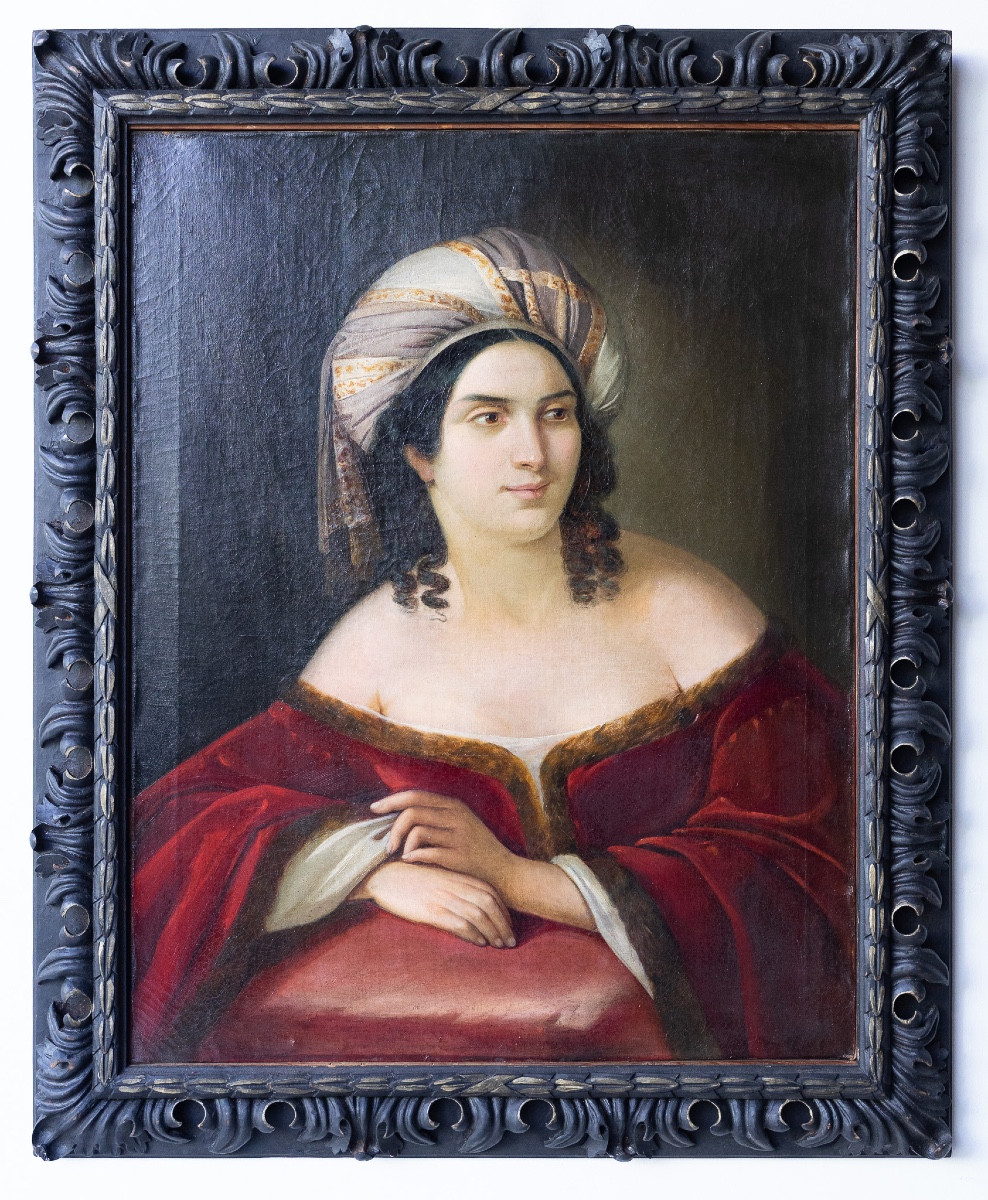 Ritratto di dama in abiti orientali, Natale Schiavoni