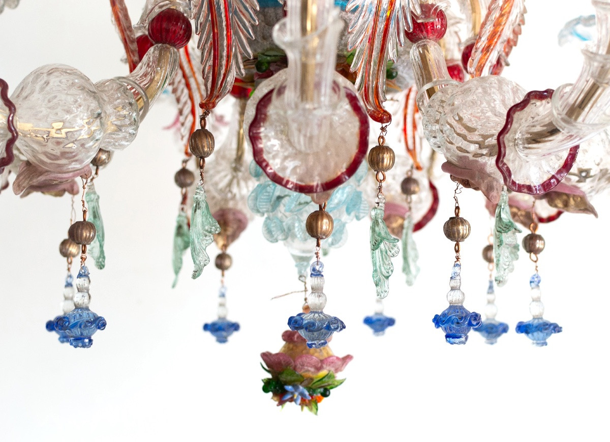 Lampadario in vetro di Murano – Italia, anni ’50-photo-3