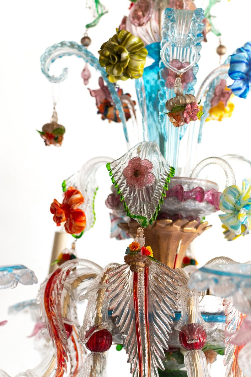 Lampadario in vetro di Murano – Italia, anni ’50-photo-5