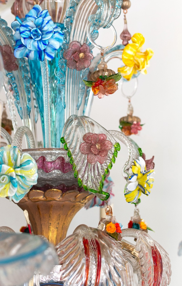 Lampadario in vetro di Murano – Italia, anni ’50-photo-6