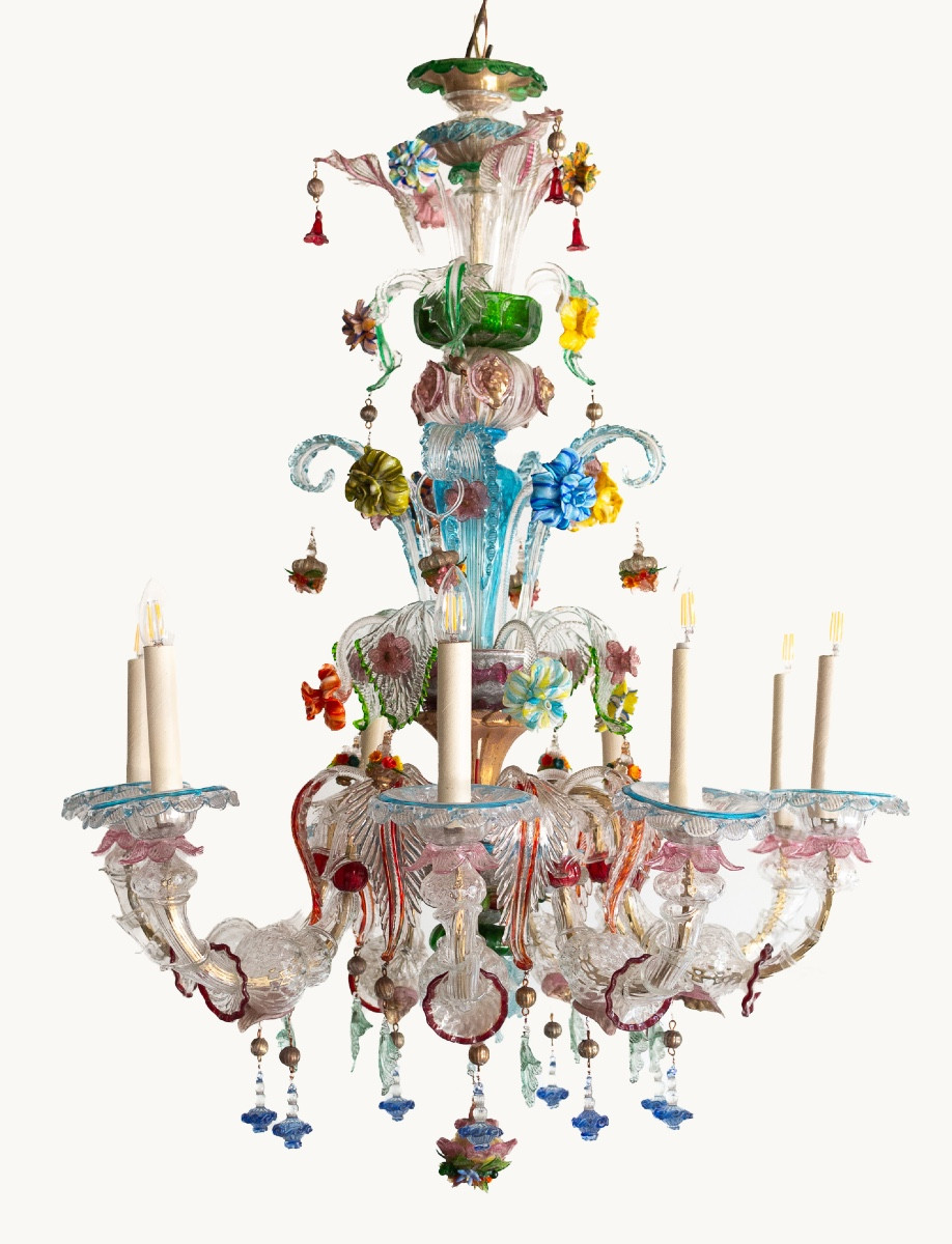 Lampadario in vetro di Murano – Italia, anni ’50