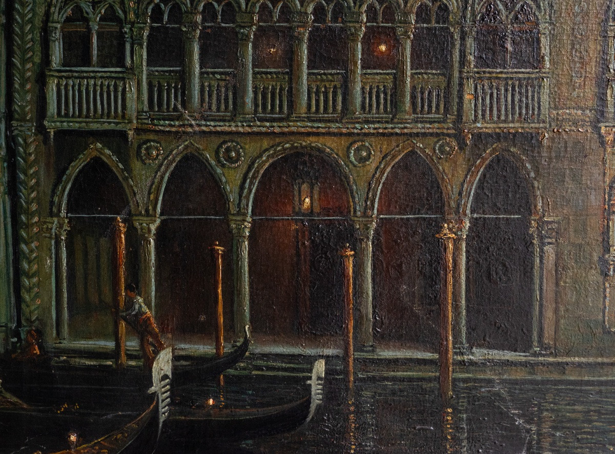 Venezia nel Canal Grande di notte – Prof. Ant. Furlanetto, 1922-photo-3