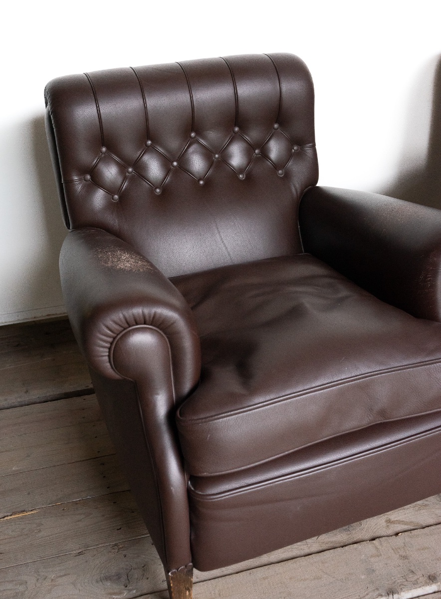 Coppia di poltrone Frau in pelle testa di moro – Anni ’60/’70-photo-3