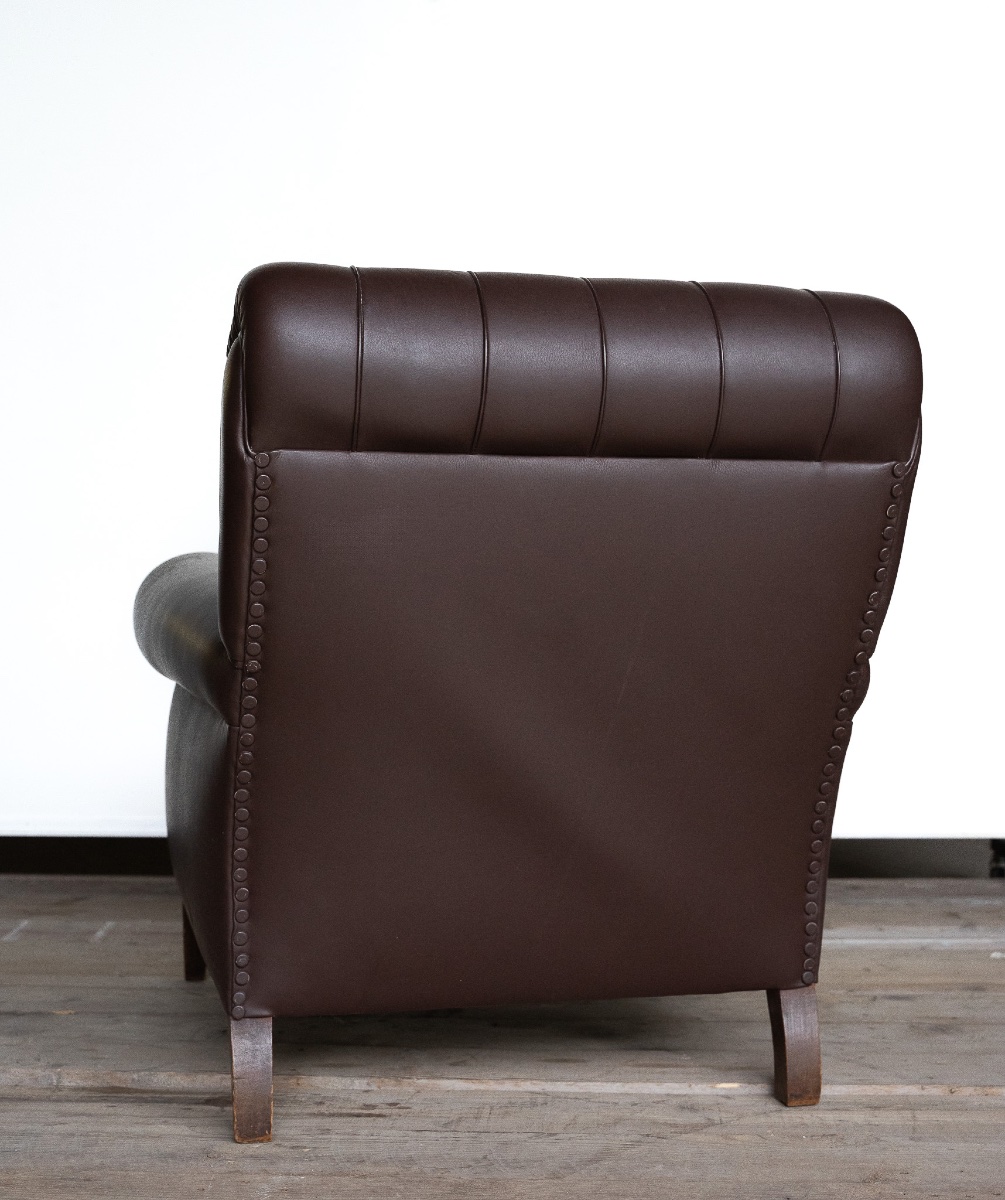 Coppia di poltrone Frau in pelle testa di moro – Anni ’60/’70-photo-8