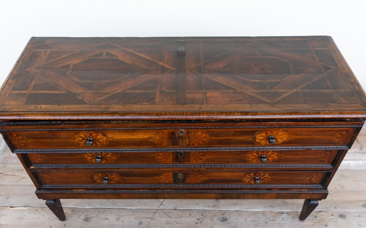 Cassettone Lombardo Intarsiato – Fine XVIII secolo-photo-4
