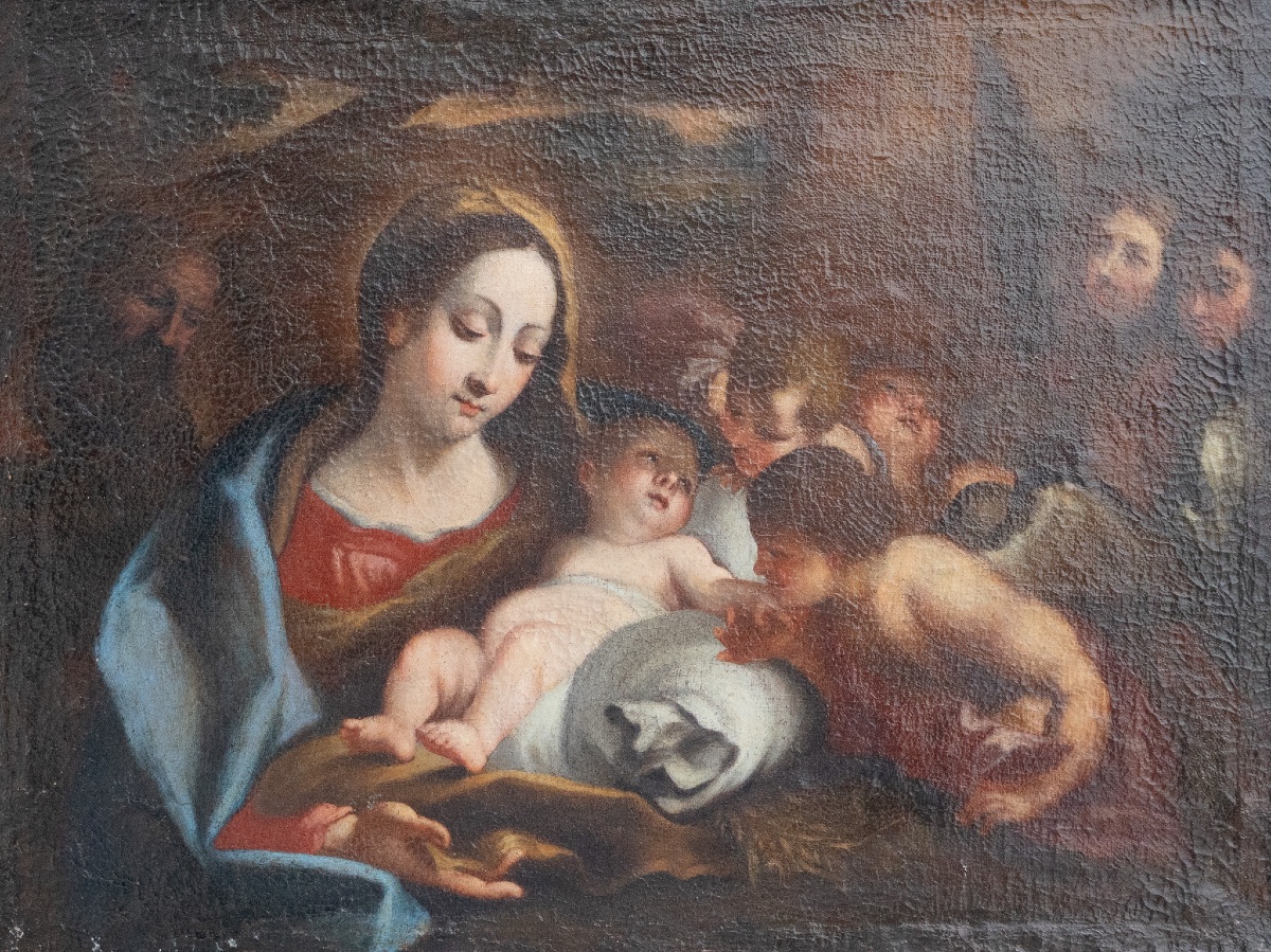 Madonna tra gli Angeli – Scuola Veneta, seconda metà del XVII secolo-photo-2