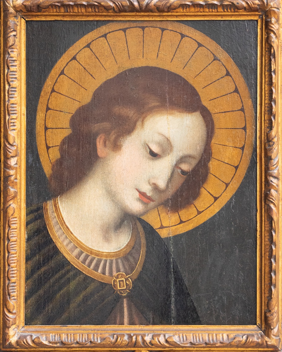 Angelo con aureola – Scuola toscana, XVI secolo-photo-2