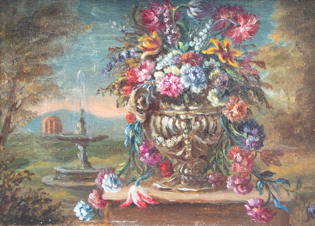 Coppia di nature morte – Scuola fiamminga, fine XVIII secolo-photo-3