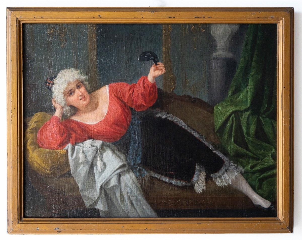 Donna distesa con maschera di Emanuele Trionfi