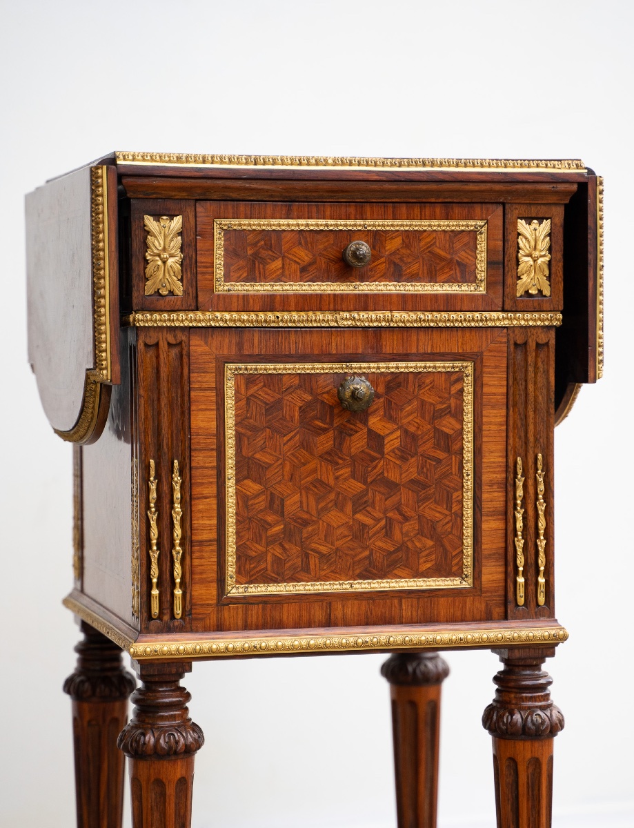 Tavolino francese con ribaltina – XIX secolo-photo-2