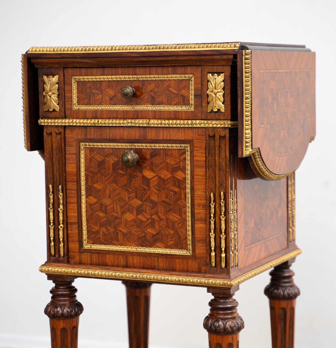 Tavolino francese con ribaltina – XIX secolo-photo-4