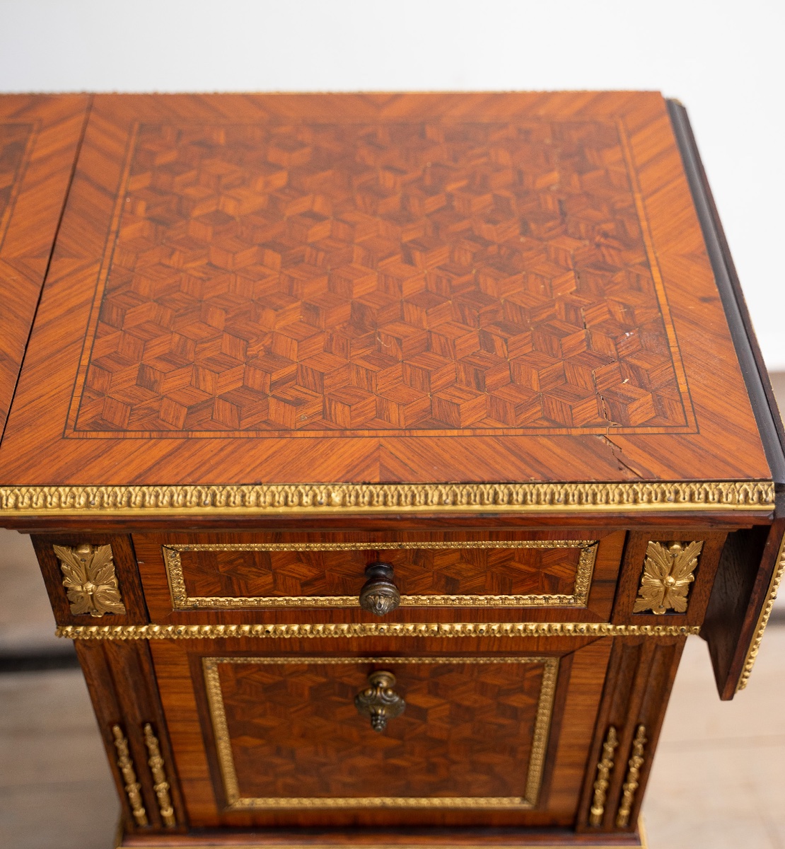 Tavolino francese con ribaltina – XIX secolo-photo-1