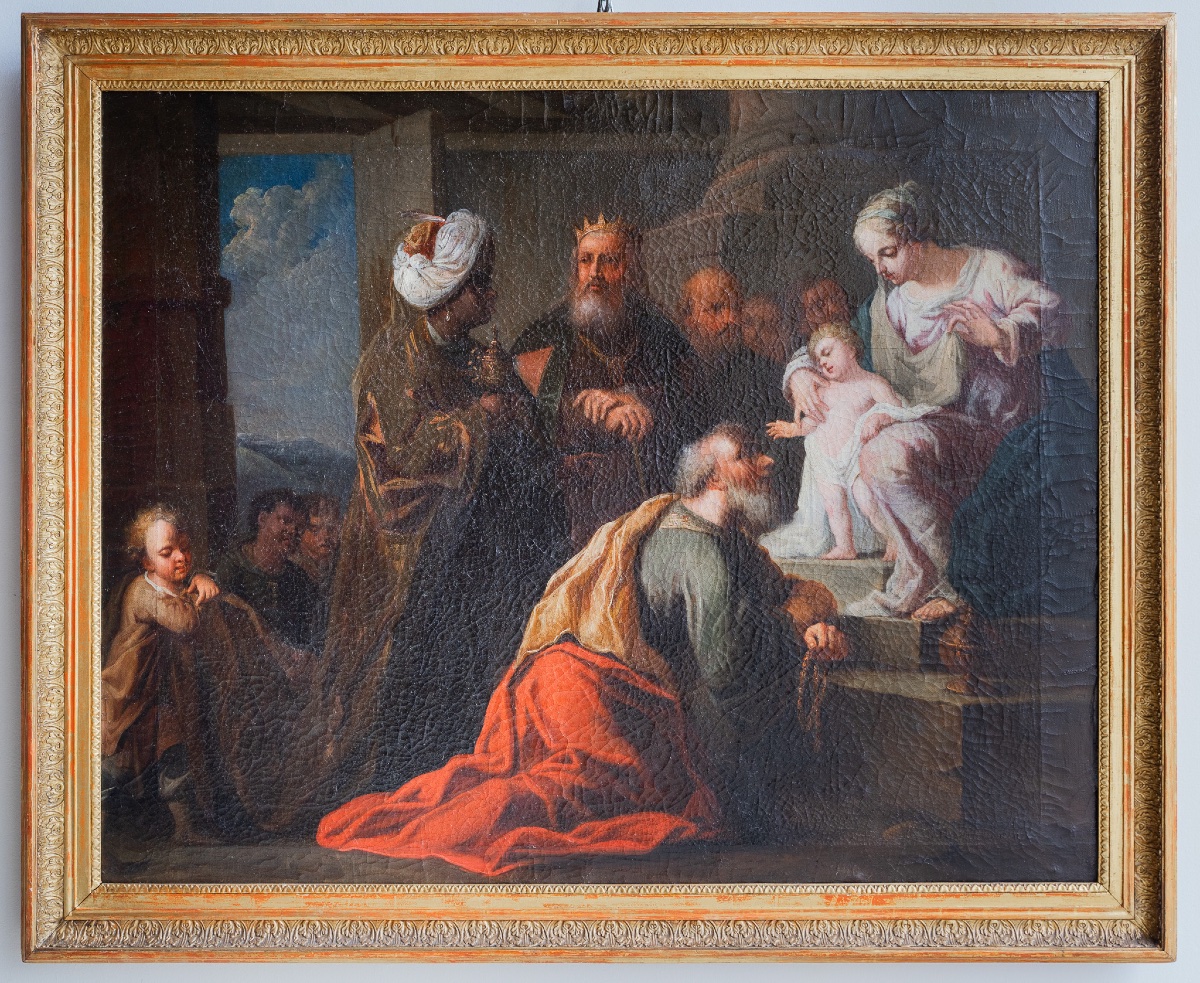 Coppia di dipinti a tema religioso, Adorazione dei Pastori – Adorazione dei Magi-photo-2