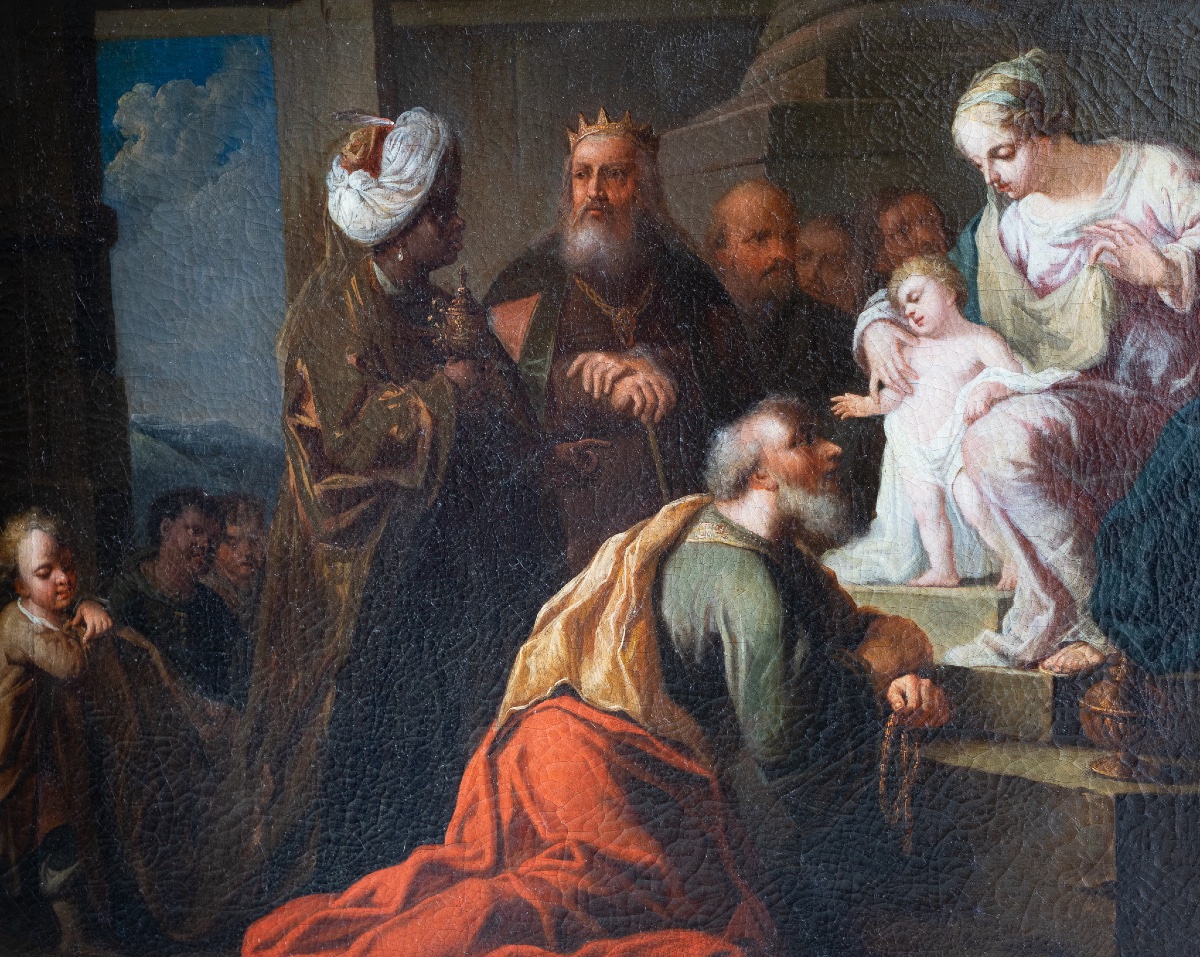 Coppia di dipinti a tema religioso, Adorazione dei Pastori – Adorazione dei Magi-photo-1