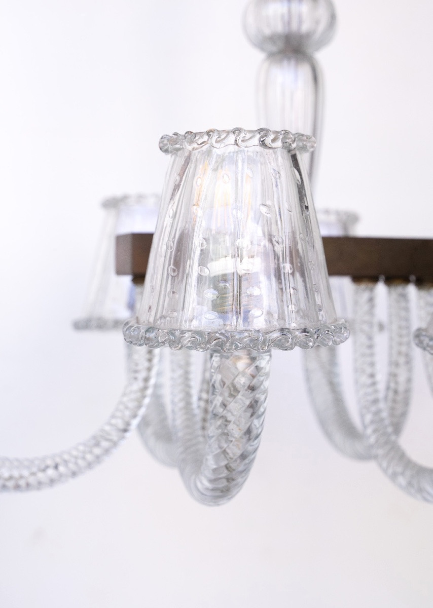 Lampadario in vetro di Murano dei Fratelli Toso-photo-3