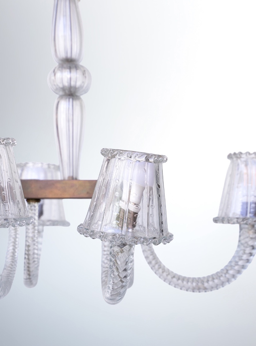 Lampadario in vetro di Murano dei Fratelli Toso-photo-1