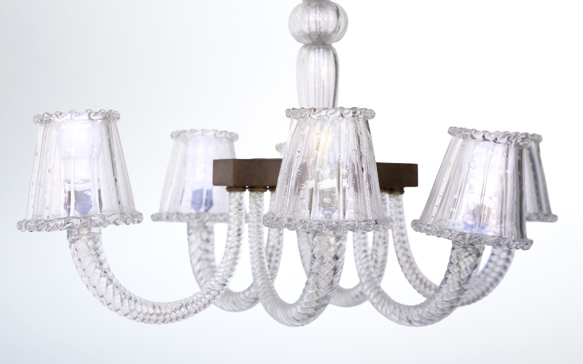 Lampadario in vetro di Murano dei Fratelli Toso-photo-3