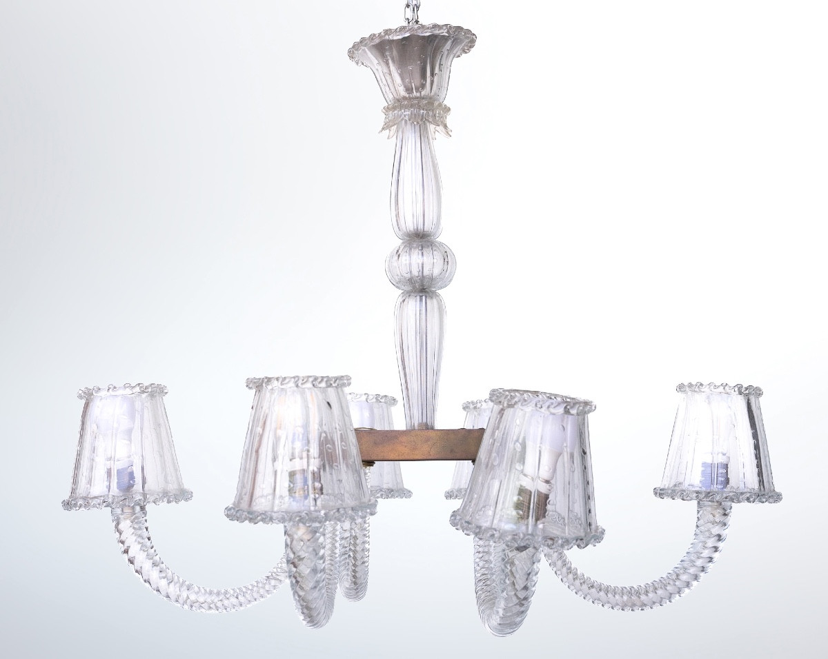 Lampadario in vetro di Murano dei Fratelli Toso