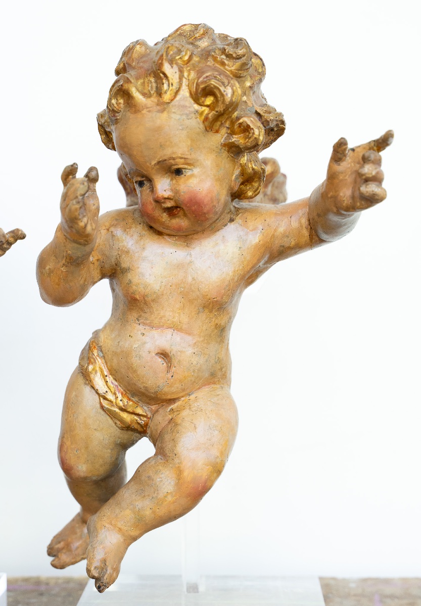 Coppia di putti in legno dorato, Venezia-photo-2