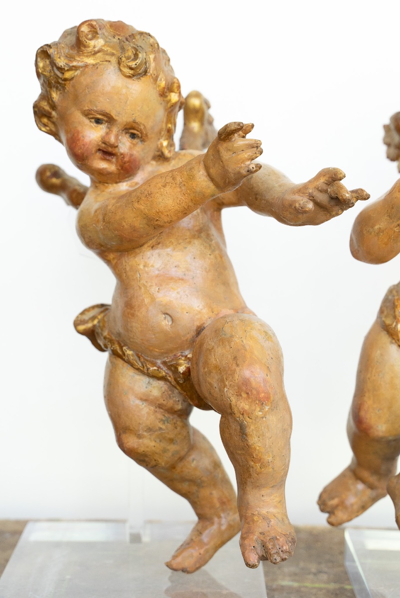 Coppia di putti in legno dorato, Venezia-photo-3