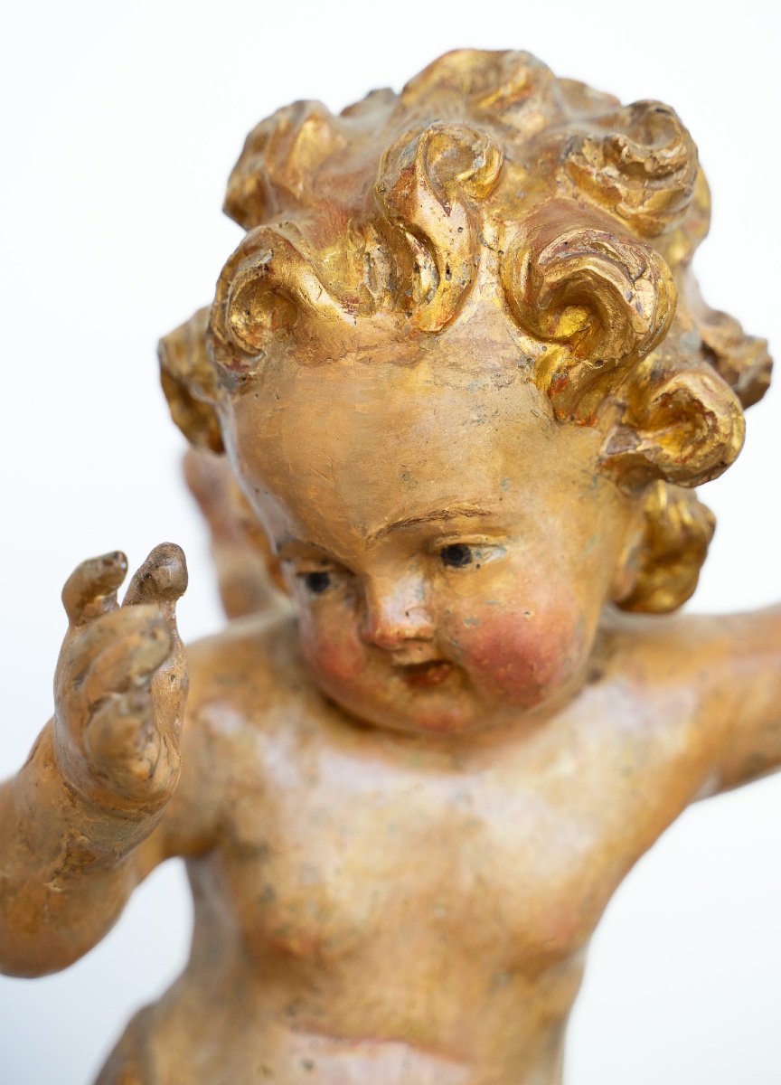 Coppia di putti in legno dorato, Venezia-photo-3