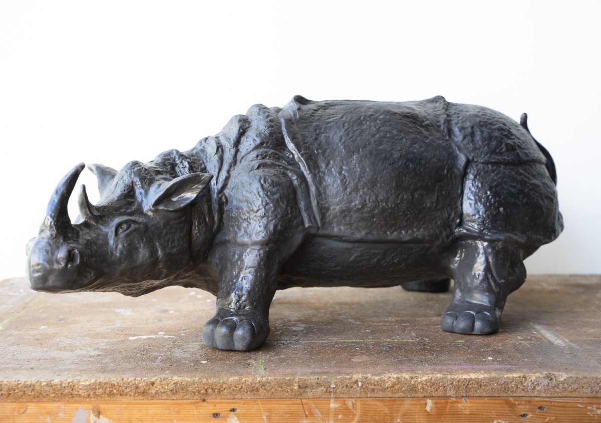 Rinoceronte in ceramica di Bassano