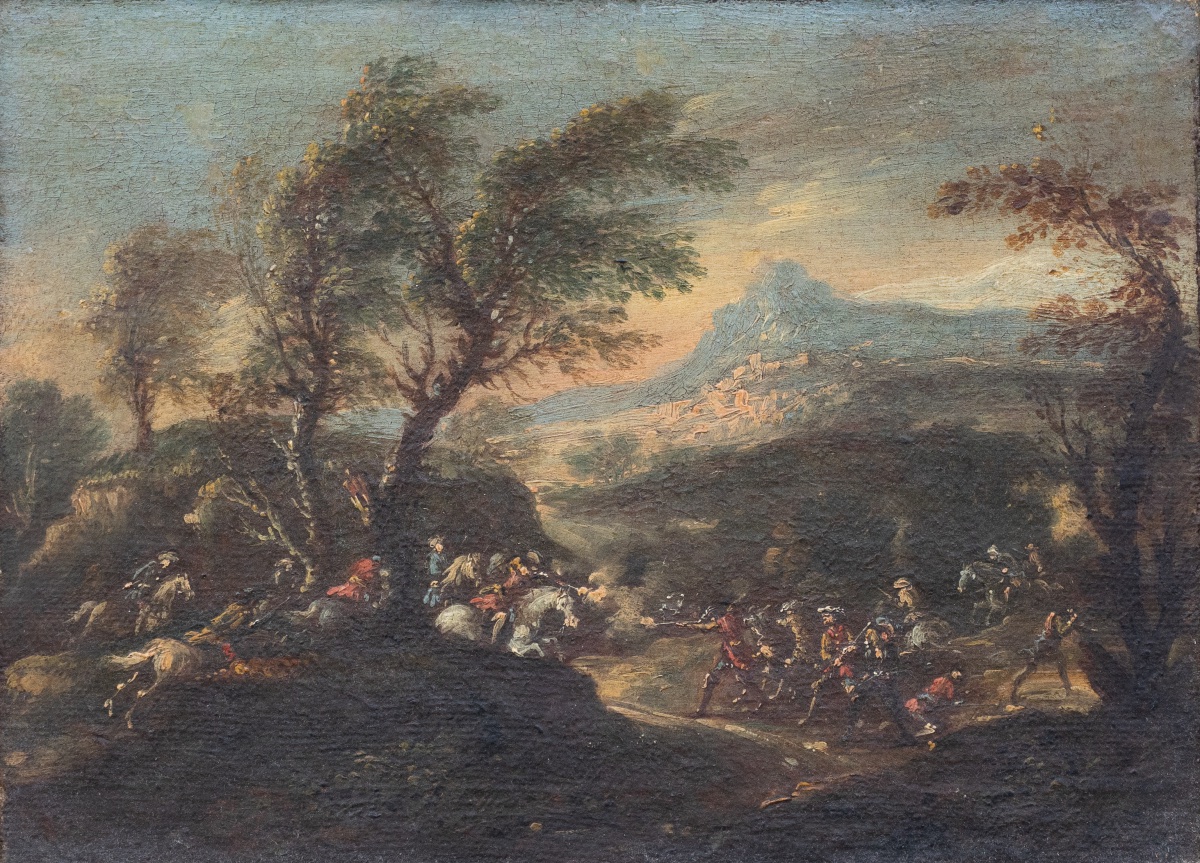 Scena di battaglia – attribuita a Francesco Graziani-photo-2