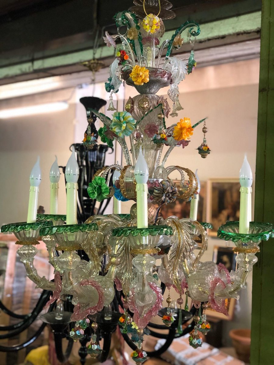 Lustre en verre de Murano ses années '20