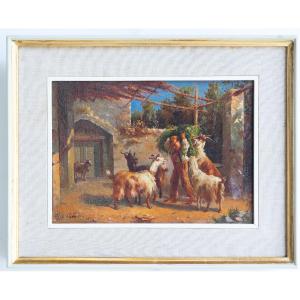Scena campestre con capre – Filippo Palizzi