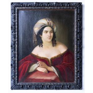 Ritratto di dama in abiti orientali, Natale Schiavoni