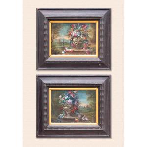 Coppia di nature morte – Scuola fiamminga, fine XVIII secolo