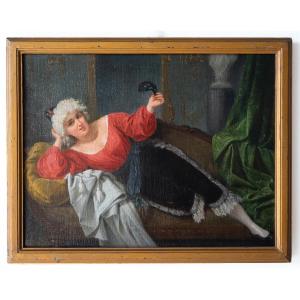 Donna distesa con maschera di Emanuele Trionfi