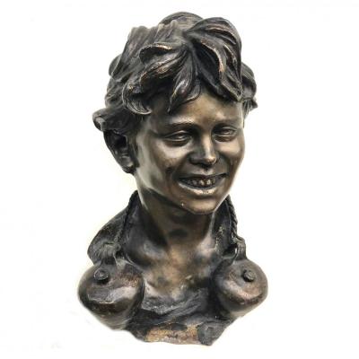 Sculpture  ancienne buste italinne  bronze 19eme siècle