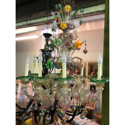 Lustre en verre de Murano ses années '20