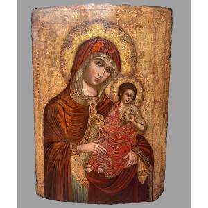 Virgin And Child In Majesty – Tempera And Gold Leaf On Panel – Central Italy 14th / Early 15th 