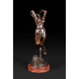Bronze Statue "the Dancer With Castanets" By Jef Lambeaux (1852 – 1908)