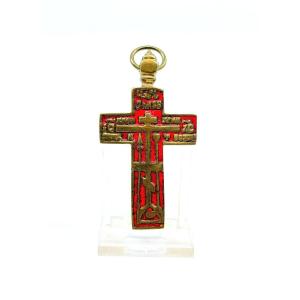 Cross Pendant, Orthodox, Bronze 19th Century
