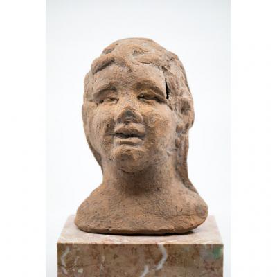 Votive Head Terracotta - Central Italy, 1st Half Of 3rd Century Pcn