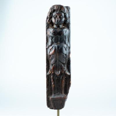 Cariatide In Walnut - 17th Century (att. To French School)