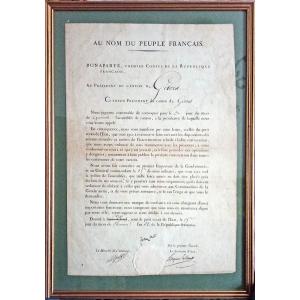 Letter Of Summons Signed By Bonaparte, 1st Consul