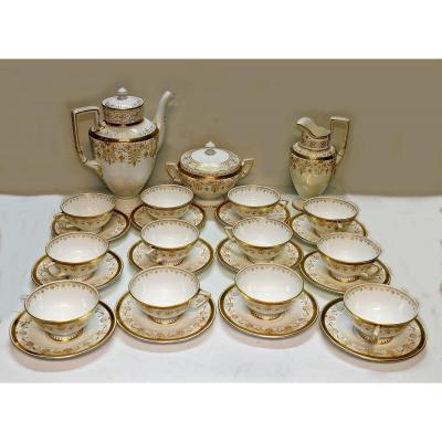 Tea Or Coffee Service In Fine Earthenware From Sarreguemines