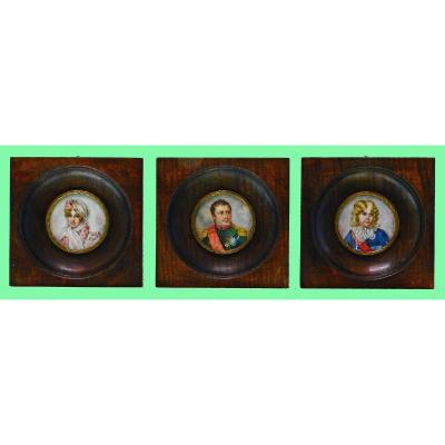 3 Miniatures Of The Imperial Family Napoleon 1st