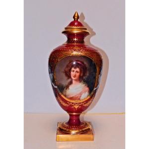 Vienna Porcelain Covered Vase 19-20 Th