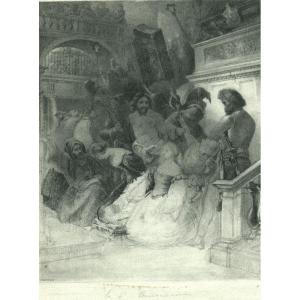 Frédéric  Schopin (1804-1880) Saint Barthélemy - Original Drawing