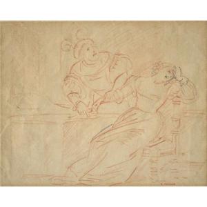  Alexandre-évariste Fragonard (1780 - 1850) - Original Old Drawing
