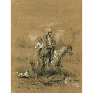 Théodore Valerio (1819-1879) - Original Antique Drawing