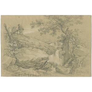 Giovanni Signorini (1808-1864) Italy - Original Old Drawing