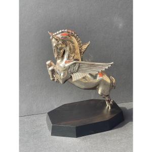 Large Pegasus Sculpture Winged Horse Metal Art Deco