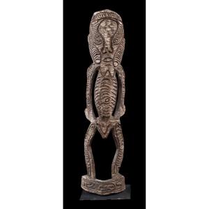 Ritual Charm, Engraved Bark, Tribal Art, Oceanic Art, Oceania, Papua New Guinea