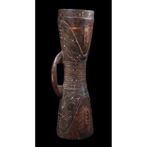 Hand Drum, Traditional Instrument, Oceanic Art, Tribal Art, Papua New Guinea